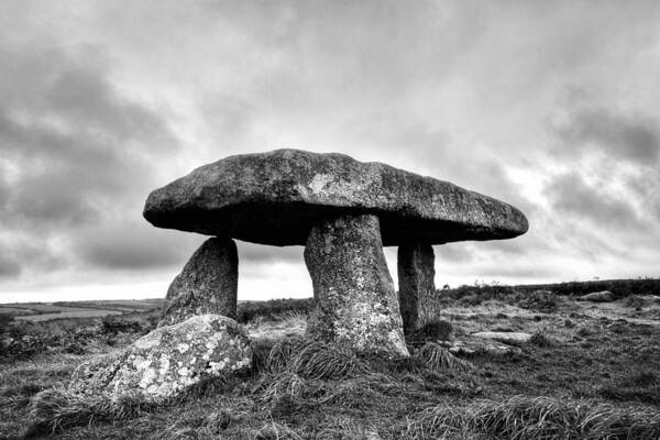 Stone Age Dolmen Art Print featuring the photograph Lanyon Quoit - British Stone Age Dolmen by Mark Tisdale