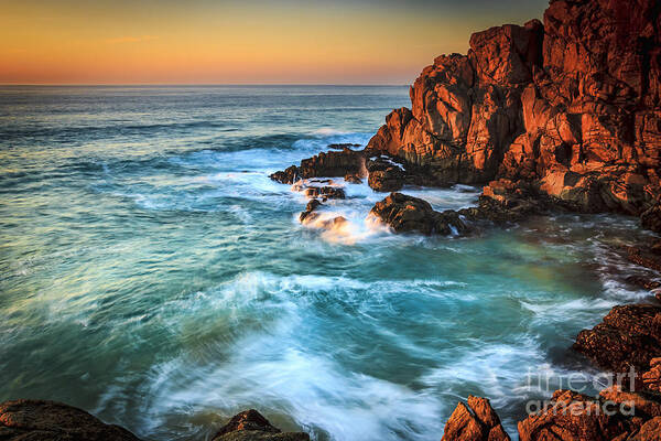 Galicia Art Print featuring the photograph Last Lights at Penencia Point Galicia Spain by Pablo Avanzini