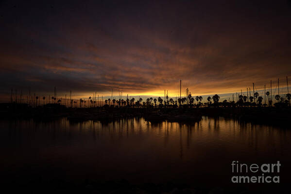 Ventura Beach Art Print featuring the photograph Last of the sun for the day by Dan Friend