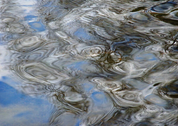 Water Reflection Art Print featuring the photograph Lathkill reflection blue by Jerry Daniel