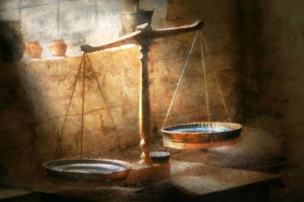 Lawyer Art Print featuring the photograph Lawyer - Scale - Balanced law by Mike Savad