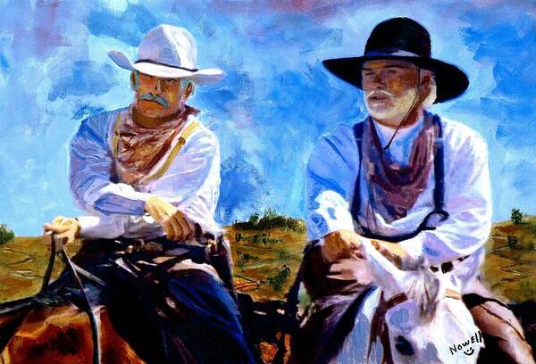 Lonesome Dove Art Print featuring the painting Leaving Lonesome Dove by Peter Nowell