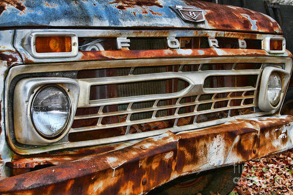 Truck Art Print featuring the photograph Left to Rust by Diana Sainz by Diana Raquel Sainz