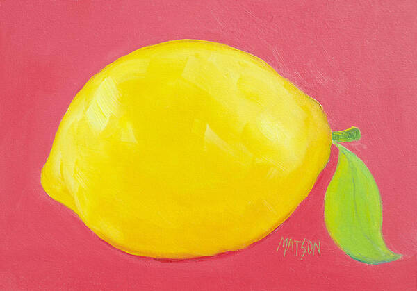 Lemon Art Print featuring the painting Lemon by Jan Matson