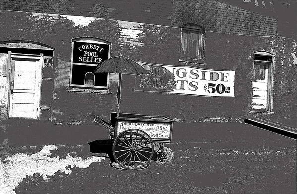 Lemonade Stand The Great White Hope Set Globe Arizona Color Added Art Print featuring the photograph Lemonade stand The Great White Hope set Globe Arizona 1969-2013 by David Lee Guss