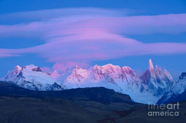 Argentina Art Print featuring the photograph Lenticular Cloud At Dawn in Argentina by John Shaw