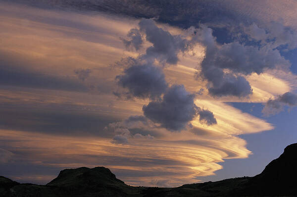 Andes Art Print featuring the photograph Lenticular Clouds From El Chalten by Peter Essick