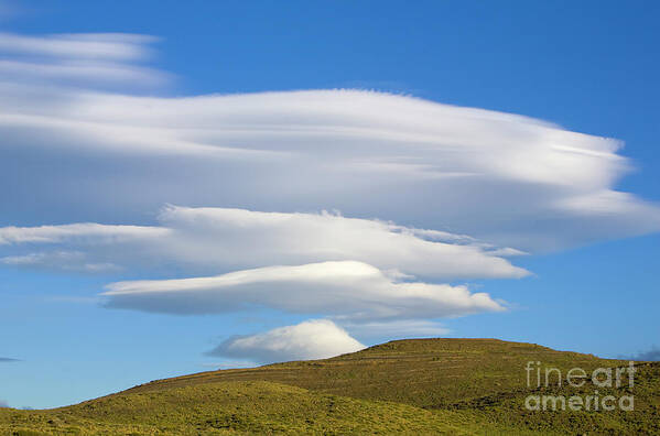 00346037 Art Print featuring the photograph Lenticular Clouds Over Torres Del Paine by Yva Momatiuk John Eastcott