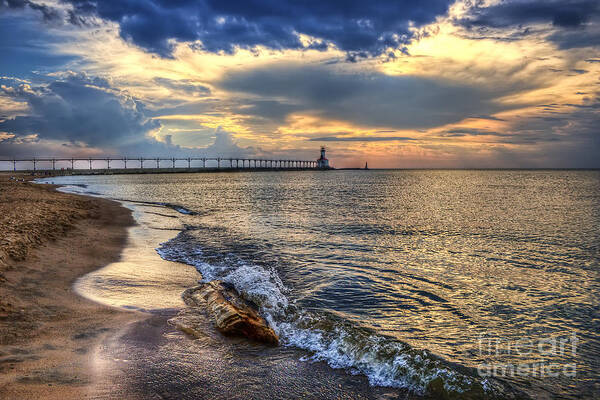 Hdr Art Print featuring the photograph Lighthouse Drama by Scott Wood