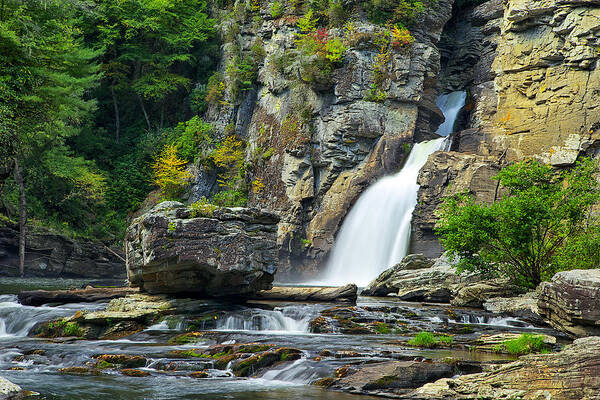 Linville Falls Art Print featuring the photograph Linville Falls by Mark Steven Houser