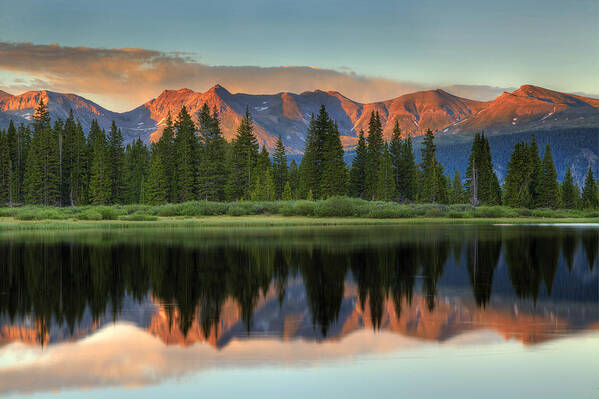 Little Molas Lake Art Print featuring the photograph Little Molas Lake Sunset 2 by Alan Vance Ley