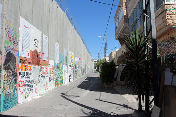 Apartheid Wall Art Print featuring the photograph Living Next to Wall by Munir Alawi
