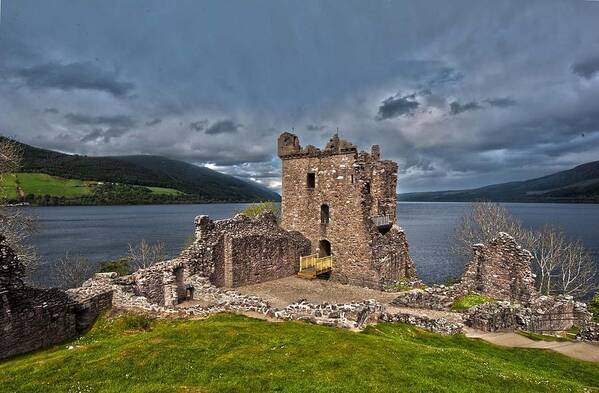 Castles. Loch Ness Art Print featuring the photograph Lochness by Terry Cosgrave