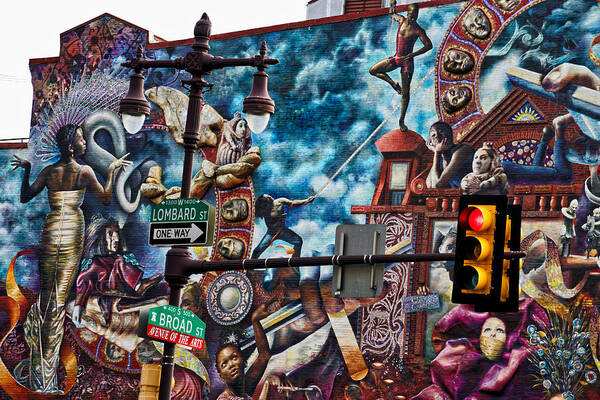 Philadelphia Mural Art Print featuring the photograph Lombard and Broad by Alice Gipson