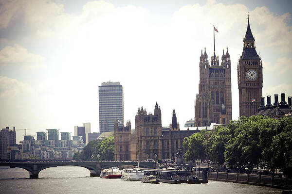 Clock Tower Art Print featuring the photograph London England by Triggerphoto