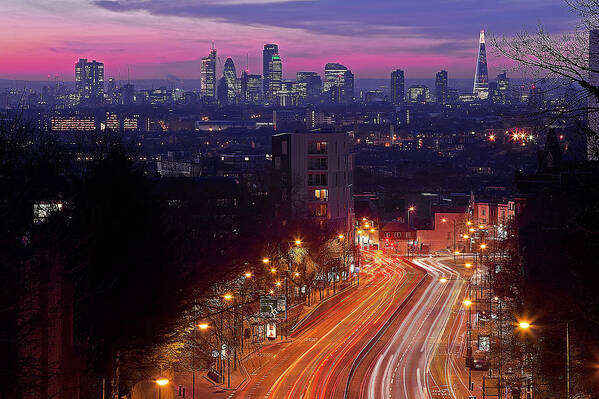 Outdoors Art Print featuring the photograph London From The Hornsey Lane Bridge by By Andrea Pucci