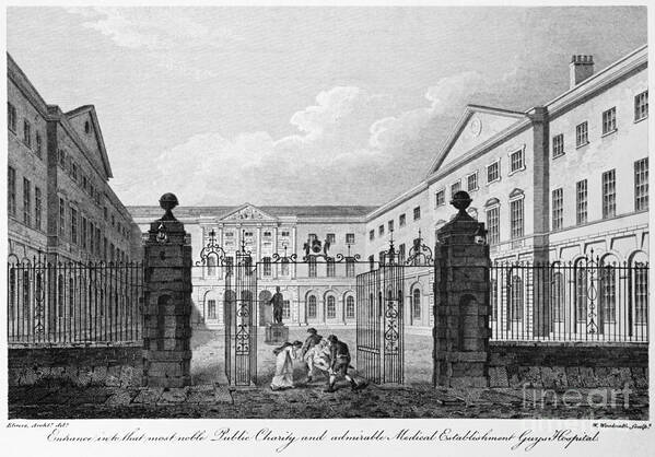 1820 Art Print featuring the photograph London: Guys Hospital by Granger