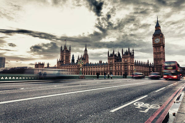 Clock Tower Art Print featuring the photograph London by Martin-dm