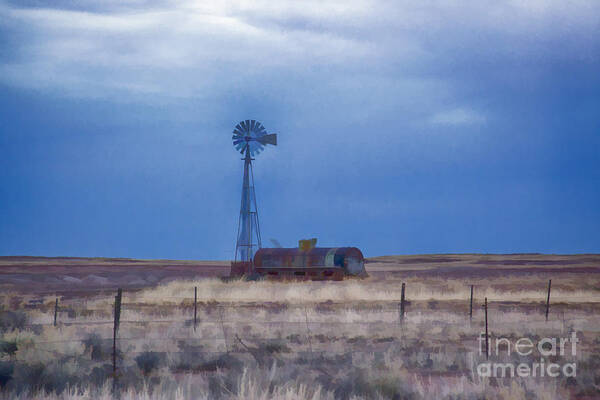 Windmill Art Print featuring the photograph Lonesome Windmill by Douglas Barnard