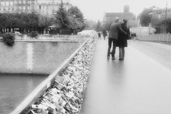 France Art Print featuring the photograph Lovers and locks by Hugh Smith