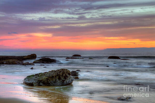 Low Tide Art Print featuring the photograph Low Tide in Newport Beach by Eddie Yerkish