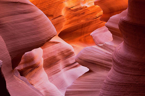 Orange Color Art Print featuring the photograph Lower Antelope Canyon by Justinreznick