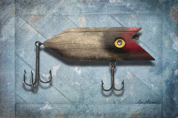 Fishing Lure Art Print featuring the digital art Lure II by April Moen