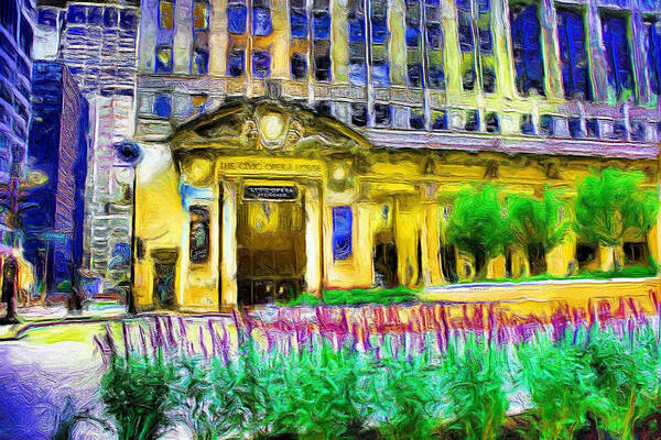 Lyric Opera House Art Print featuring the painting Lyric Opera House of Chicago by Ely Arsha