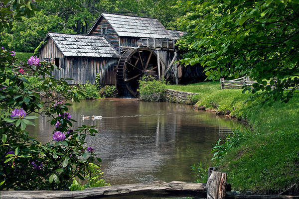 Mabry Mill Art Print featuring the photograph Mabry Mill in May by John Haldane