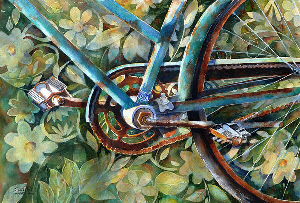 Bicycle Art Print featuring the painting Made in the USA by Suzy Pal Powell