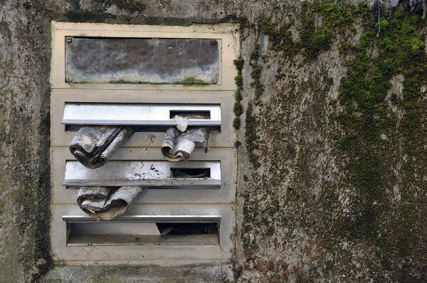 Letterbox Art Print featuring the photograph Mailbox with old newspapers by Matthias Hauser