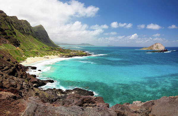 Scenics Art Print featuring the photograph Makapuu Beach At Oahu by M Swiet Productions