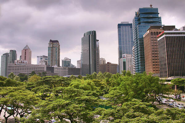 Makati Art Print featuring the photograph Makati City by All Rights Reserved