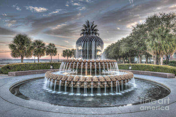 Pineapple Fountain Art Print featuring the photograph Make A Wish by Dale Powell