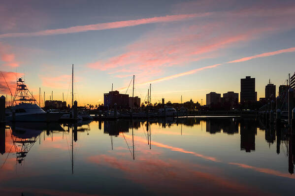 Boat Art Print featuring the photograph Marina Sunset 3 by Leticia Latocki