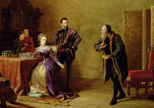 Protestant Art Print featuring the painting Mary, Queen Of Scots And John Knox by Samuel Sidley