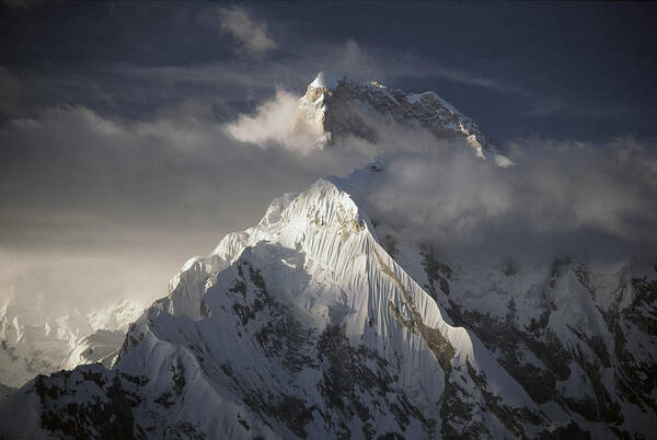 Feb0514 Art Print featuring the photograph Masherbrum K1 Karakoram Mts Pakistan by Ned Norton