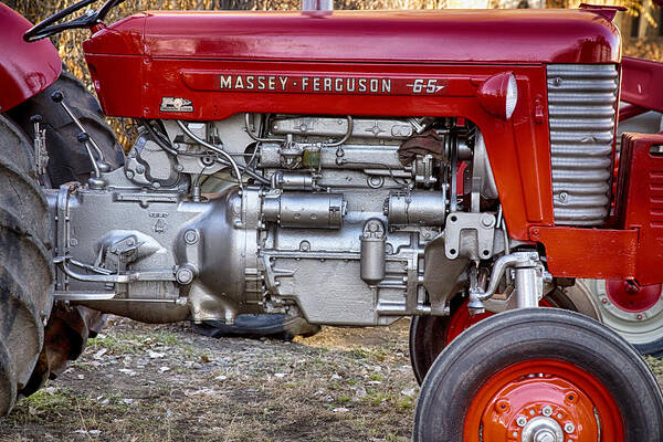 Tractor Art Print featuring the photograph Massey - Feaguson 65 Engine by James BO Insogna