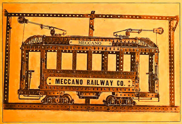 Steampunk Art Print featuring the photograph Meccano Steampunk Prize Model Tram Car by Del Gaizo