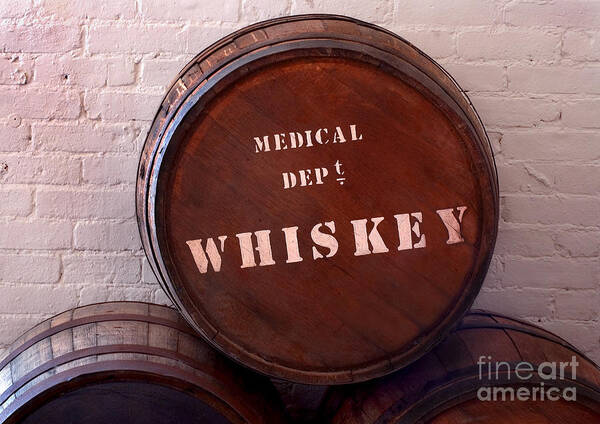 Barrel Art Print featuring the photograph Medical Wiskey Barrel by Phil Cardamone