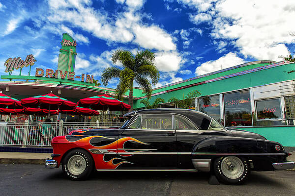 Universal Studios Art Print featuring the photograph Mel's Drive In by Bill and Linda Tiepelman