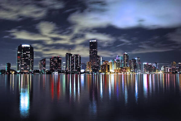 Miami Art Print featuring the photograph Miami Skyline by Gary Dean Mercer Clark