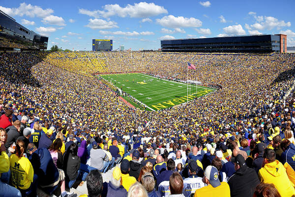 Michigan Stadium Art Print featuring the photograph Michigan Stadium - Wolverines by Georgia Clare