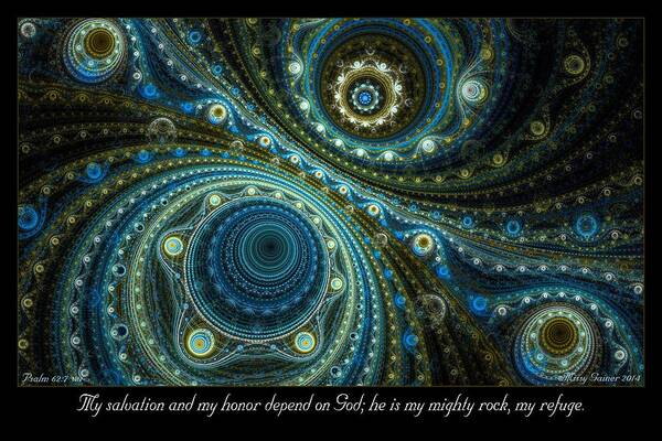 Fractal Art Print featuring the digital art Mighty Rock by Missy Gainer