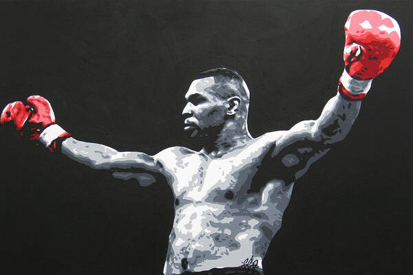 Mike Tyson Art Print featuring the painting Mike Tyson 1 by Geo Thomson