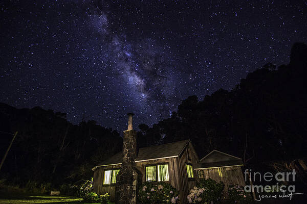 Stars Art Print featuring the photograph Milky Way over Cabin Kauai by Joanne West