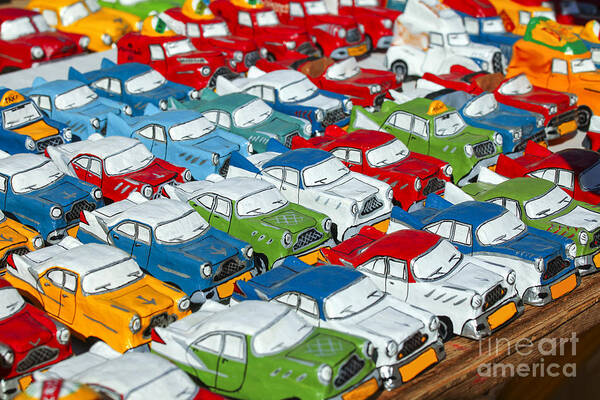 Car Art Print featuring the photograph Miniature oldsmobiles by Patricia Hofmeester