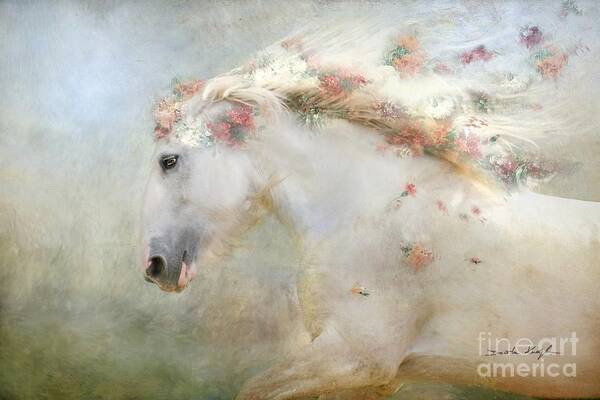 Horse Art Print featuring the digital art Miss Spring by Dorota Kudyba