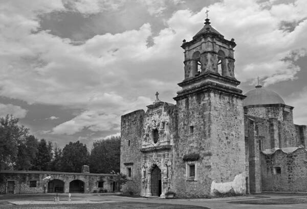 Mission San Jose Bw Art Print featuring the photograph Mission San Jose BW by Jemmy Archer