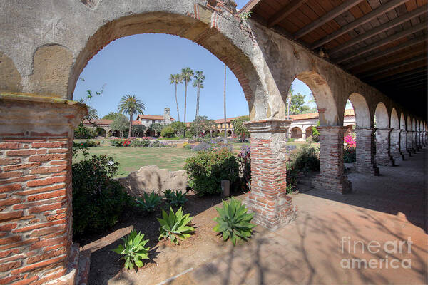 Archway Art Print featuring the photograph Mission San Juan Capistrano by Martin Konopacki